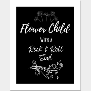 Flower Child With A Rock And Roll Soul - Official Artwork By Free Spirits And Hippies Posters and Art